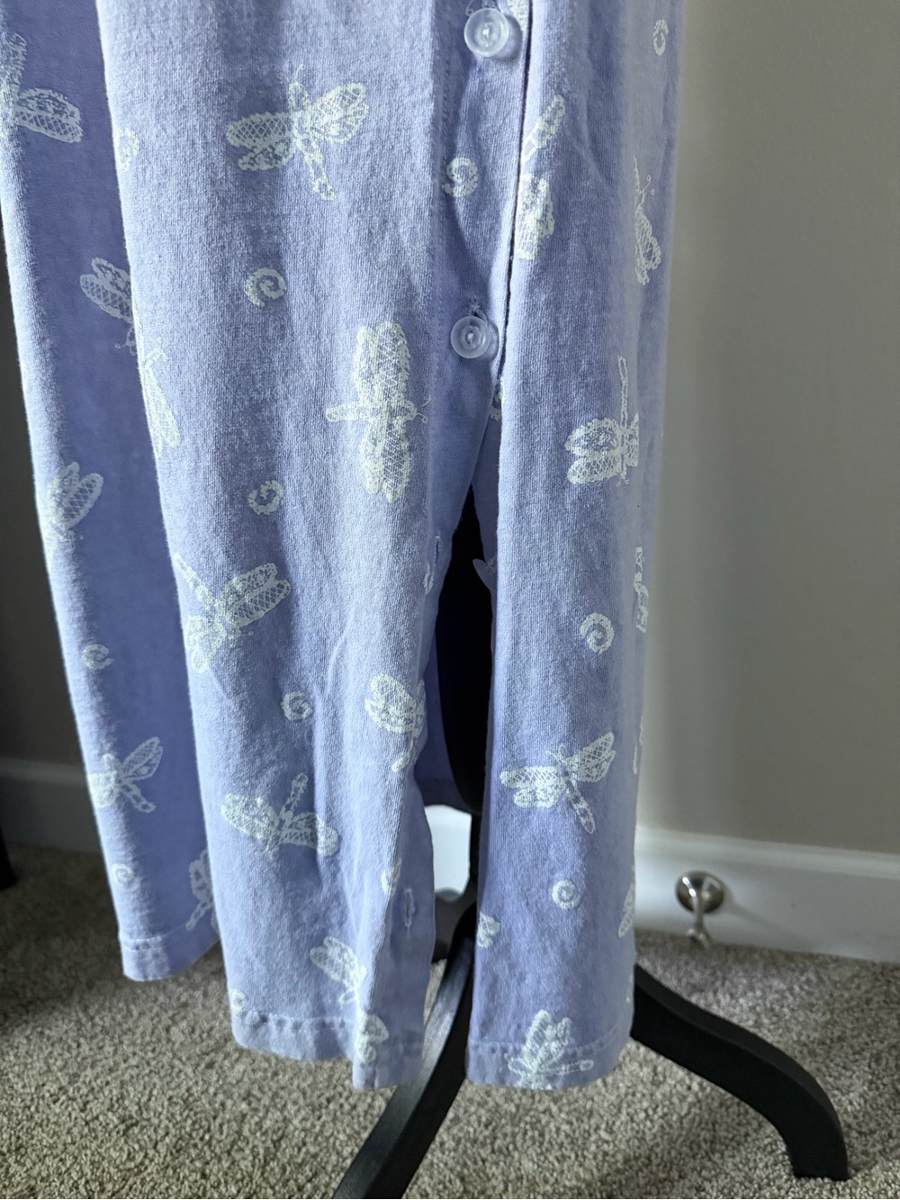 Fresh Produce Periwinkle Dragonfly Maxi Dress Small Vintage Cottagecore - Picture 5 of 8